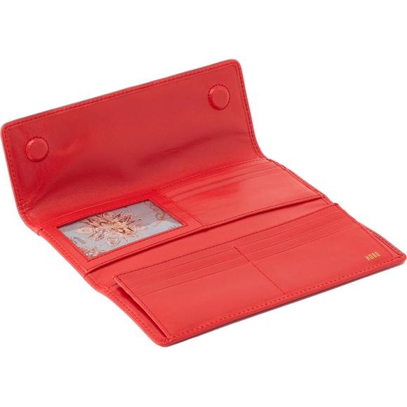 NWT: HOBO: Ardor Continental Leather Wallet: Rio: Coral (Pinky, orangey, red) - Picture 12 of 12